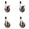 Service Caster 5 Inch 316SS High Temp Glass Filled Nylon 1-1/2 Inch Stem Caster Lck Brake, 2PK SS316TTLEX20S514-GFNSHT-2-S-2-112 - alternate 3